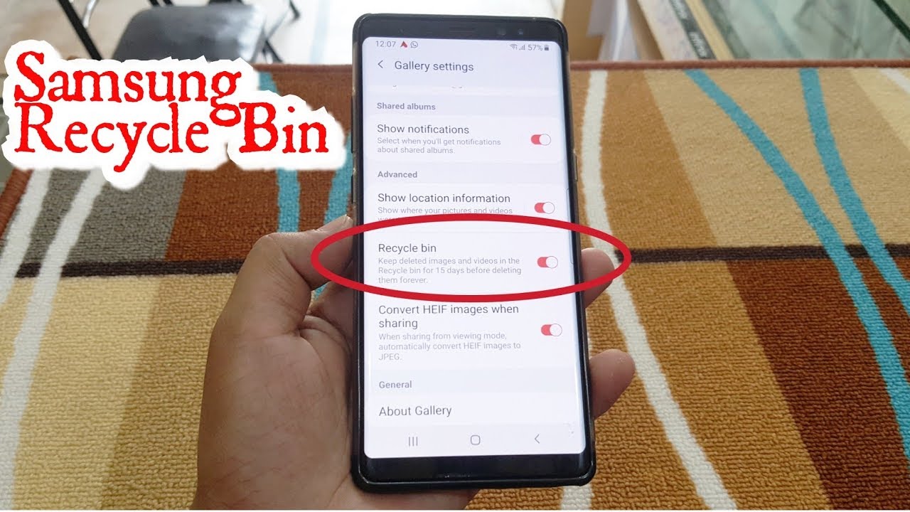 Recover deleted samsung s20 photos with Recycle Bin