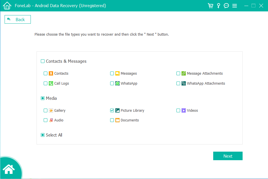 escanear y recuperar datos en samsung s23