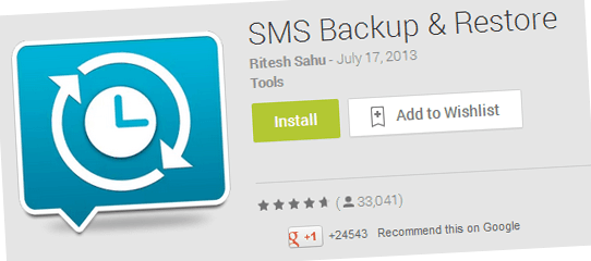 Backup e restauração de SMS