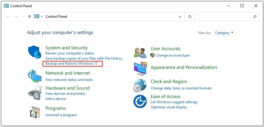 Retrieve deleted Files with Windows backup