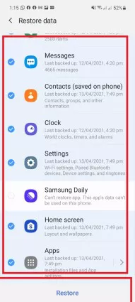 recover samsung texts with samsung cloud