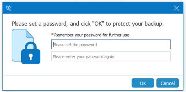 Choose a location on your computer to save the backup file